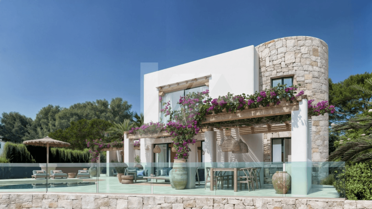 Villa mit Panoramablick auf das Meer zu verkaufen in Moraira, Costa Blanca.