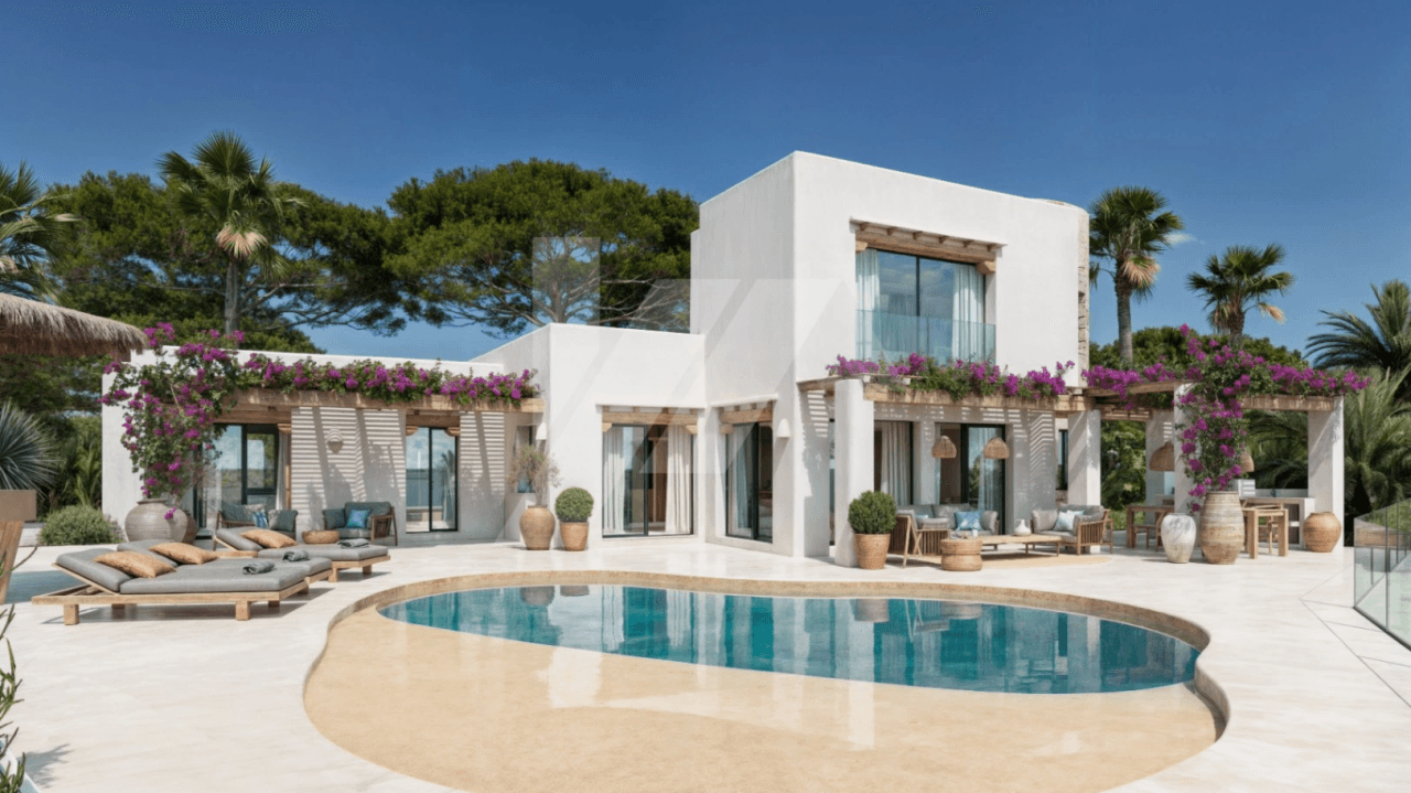 Villa mit Panoramablick auf das Meer zu verkaufen in Moraira, Costa Blanca.