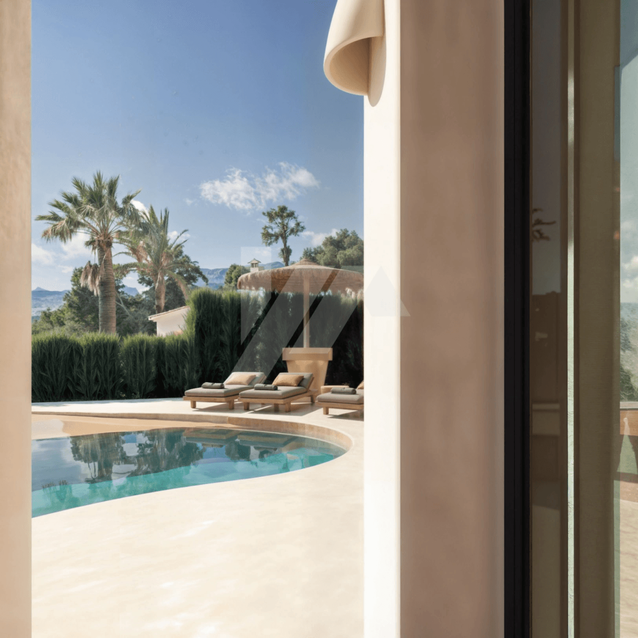 Villa mit Panoramablick auf das Meer zu verkaufen in Moraira, Costa Blanca.