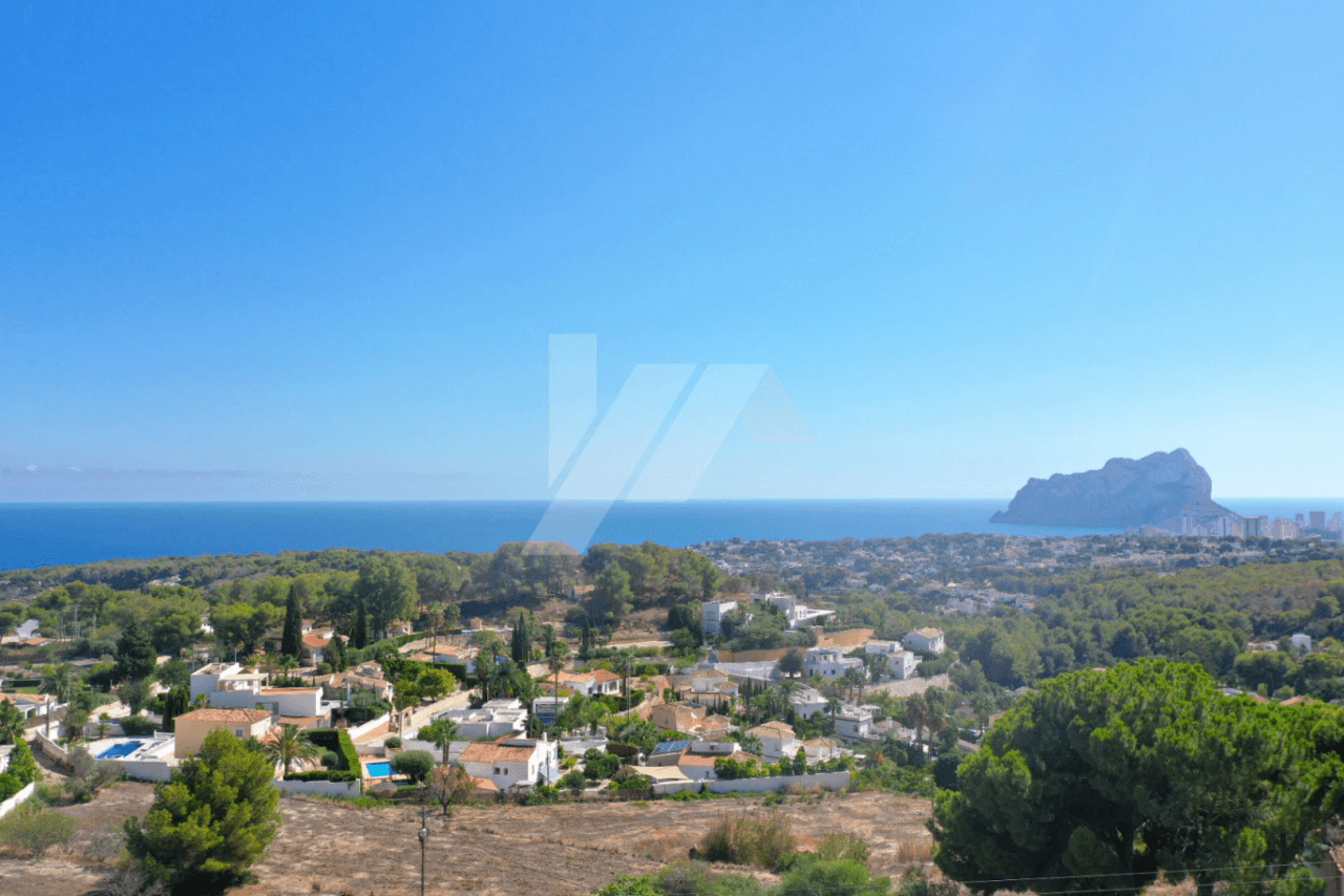 Sea view Ibiza style villa for sale in Benissa, Costa Blanca.